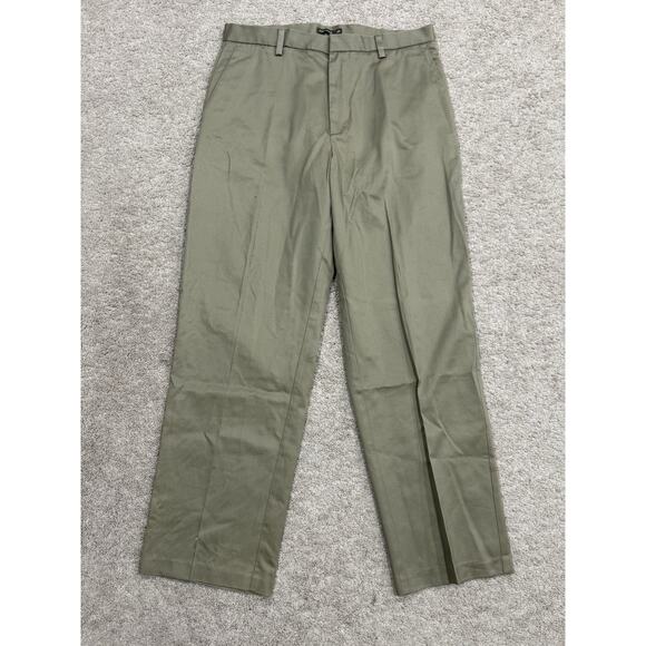 Dockers D3 Classic Fit Brown Flat Front Cotton Khakis Chinos Mens Pants 34x32 - Picture 1 of 10